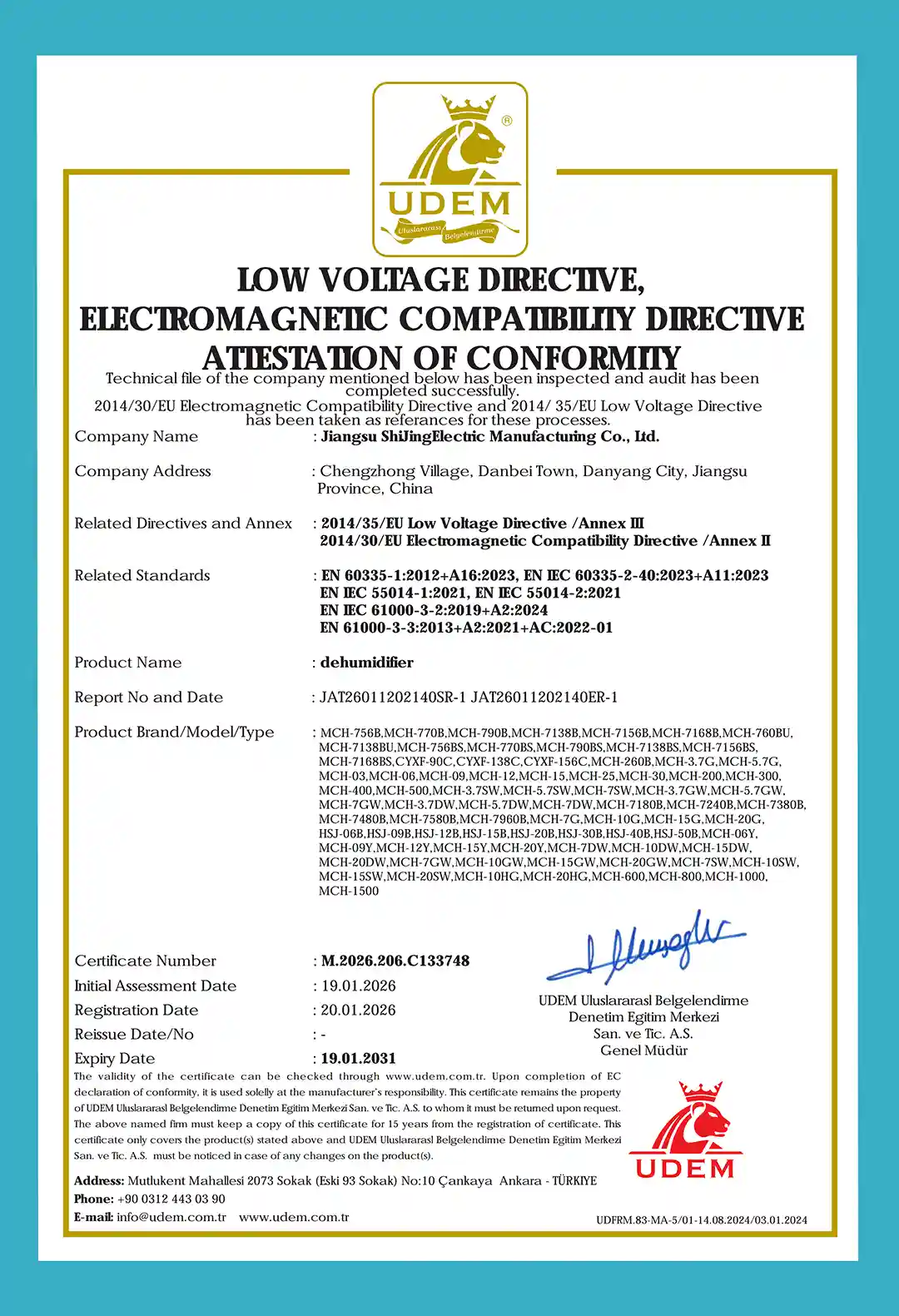CE Certificate