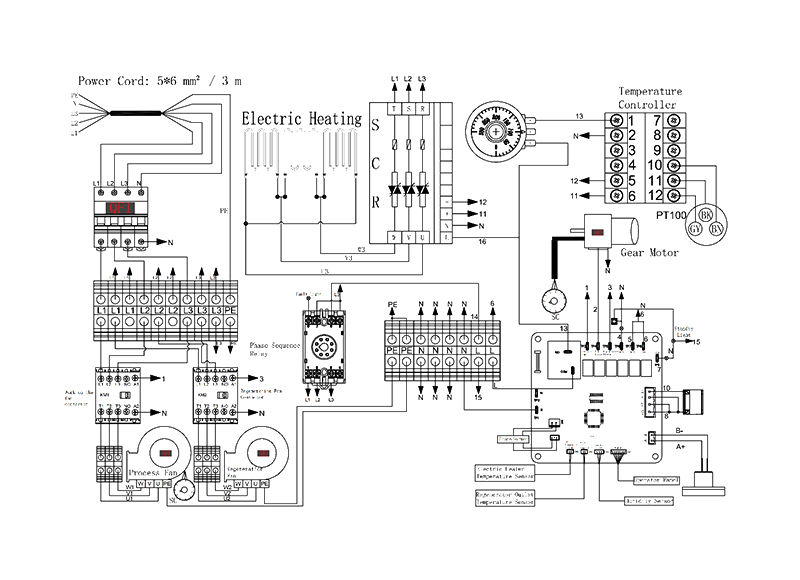 MCH-1500XF-01 Rotary Dehumidifier Circuit Diagram