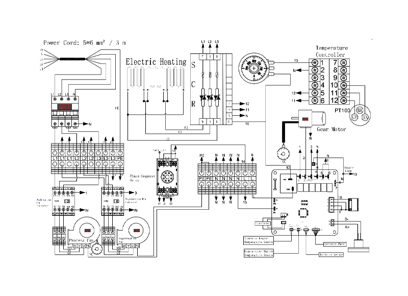 MCH-2000XF-01 Rotary Dehumidifier Circuit Diagram