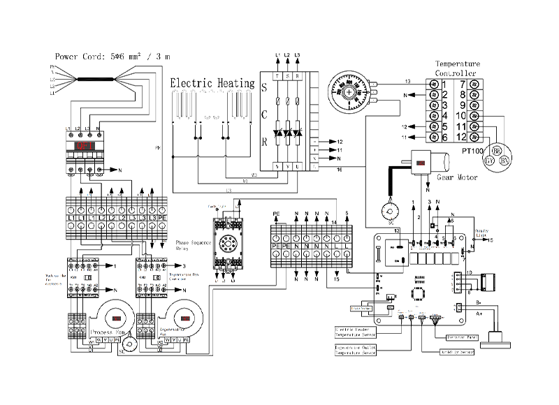 MCH-2500XF-01 Rotary Dehumidifier Circuit Diagram