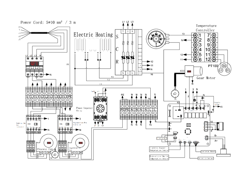 MCH-3000XF-01 Rotary Dehumidifier Circuit Diagram