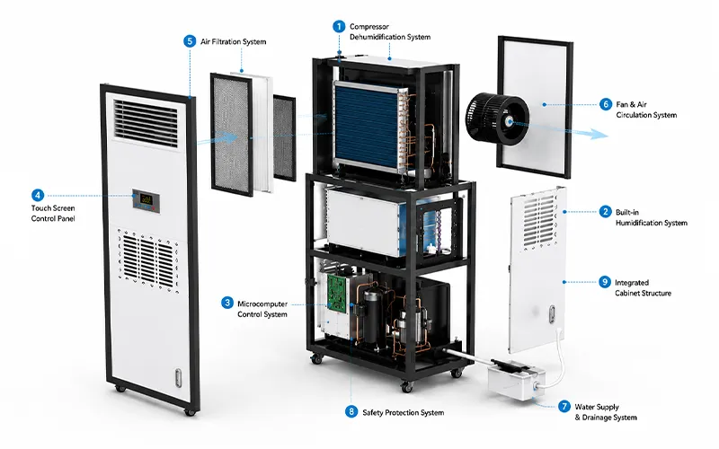 Main Structure of Humidifier Dehumidifier Combo