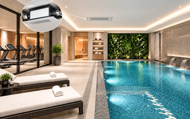 Ceiling-mounted Dehumidifier for Leisure & Wellness Areas
