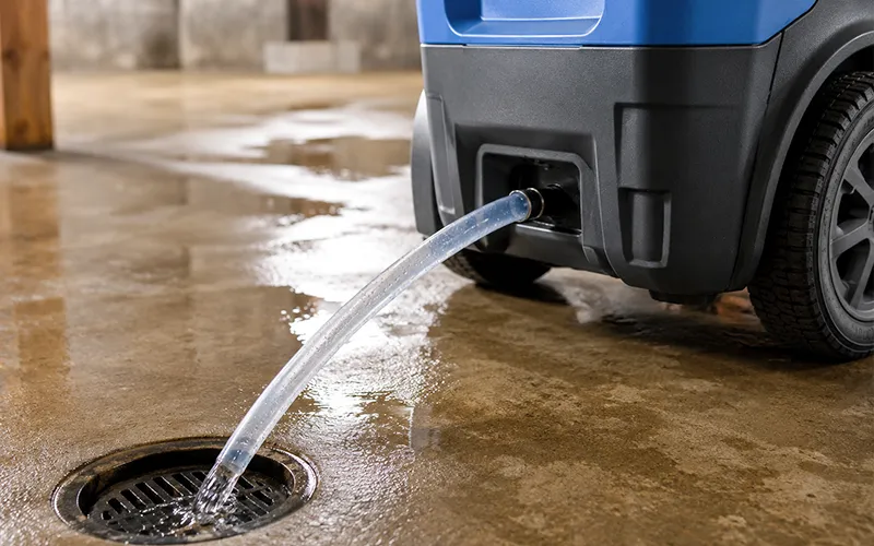 Restoration Dehumidifier Gravity Drainage