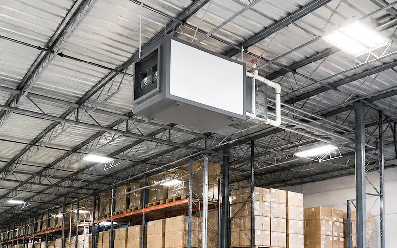 Warehouse Dehumidifier Ceiling Mounted Installation