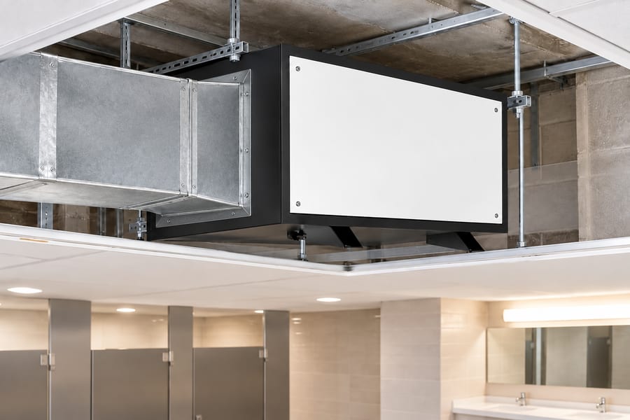 Ceiling Mounted Dehumidifier Bathroom Installation Access