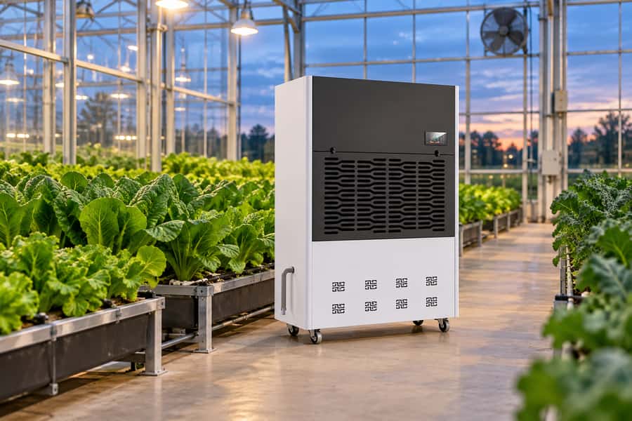 greenhouse dehumidifier at night cover