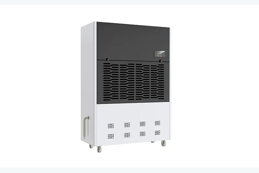 greenhouse dehumidifier at night floor standing unit