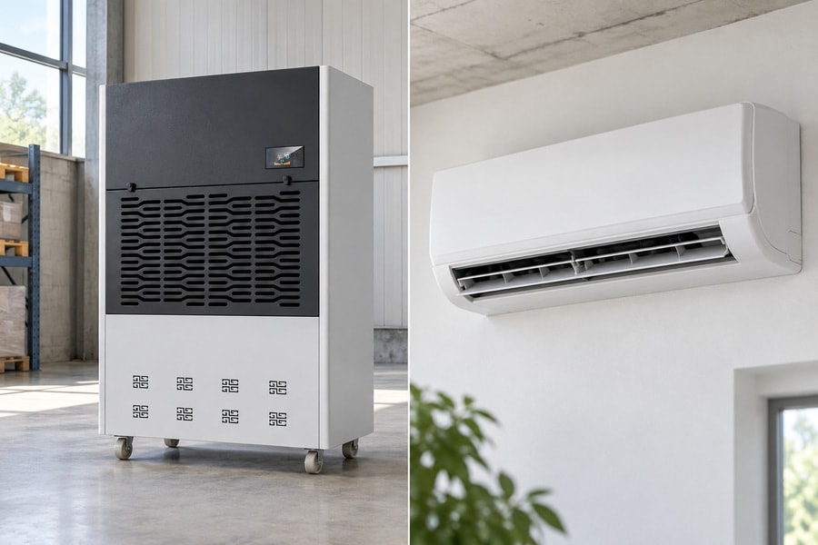 industrial dehumidifier vs air conditioner comparison cover
