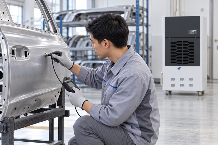 Automotive Dehumidifier Panel Moisture Inspection