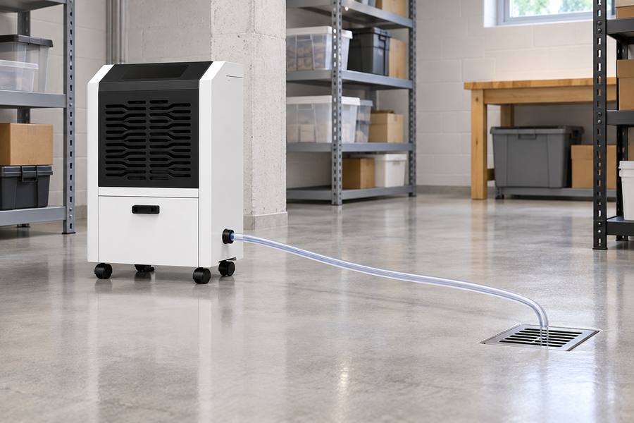 Commercial Dehumidifier Continuous Gravity Drainage