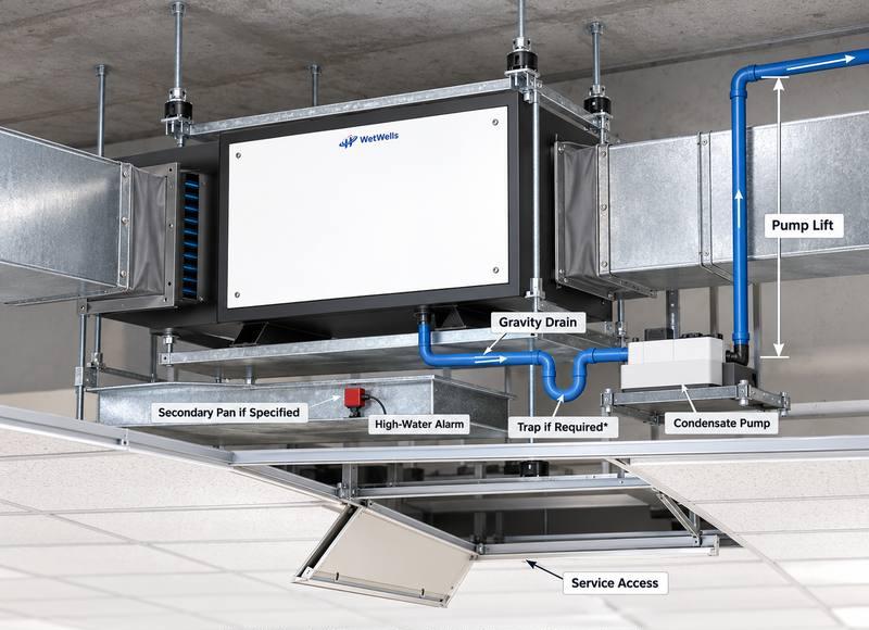 concealed-dehumidifier-drainage-service-access