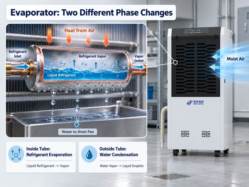 evaporator-refrigerant-evaporation-water-condensation