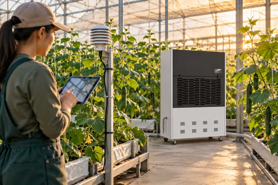 Greenhouse Dehumidifier Climate Monitoring Greenhouse Dehumidifier Climate Monitoring