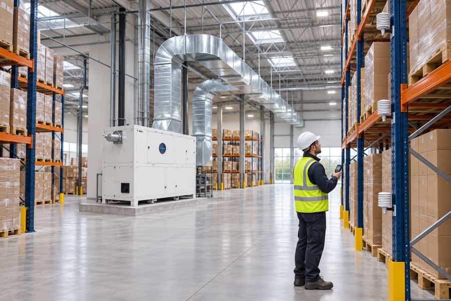 Warehouse Dehumidifier Rack Level Humidity Monitoring Warehouse Dehumidifier Rack Level Humidity Monitoring
