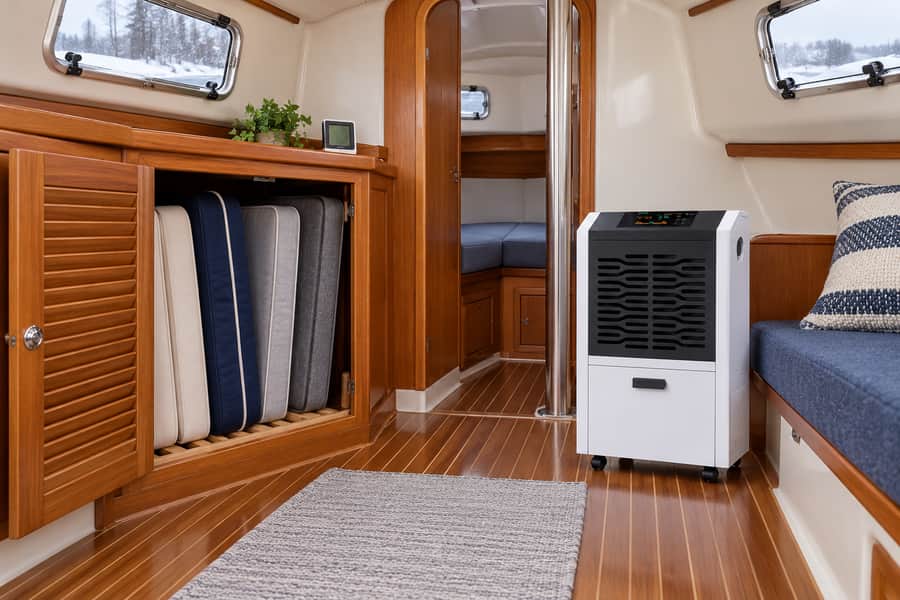 Winter Boat Cabin Moisture Control
